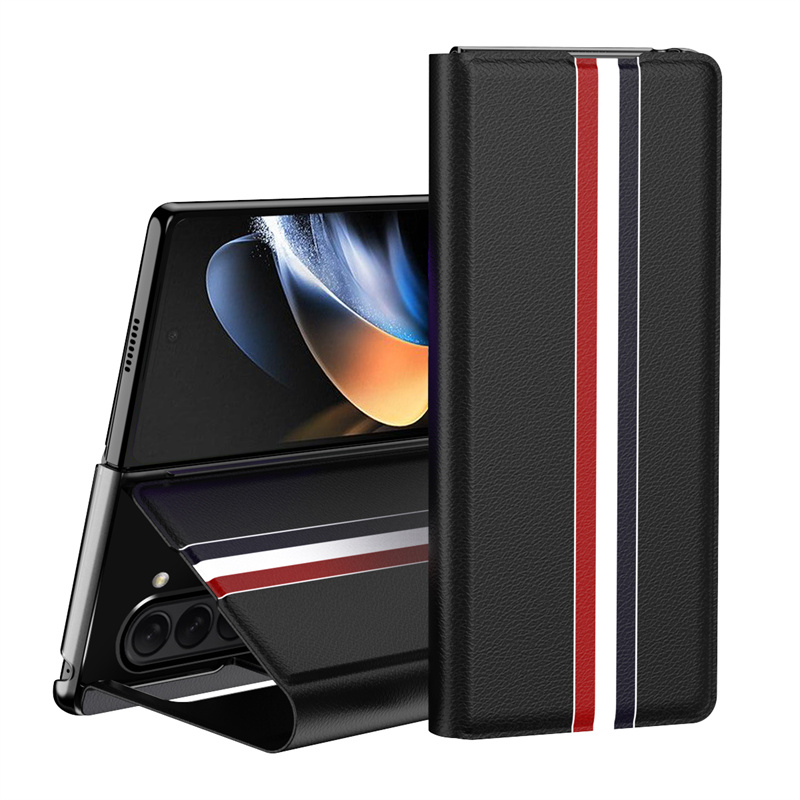 สําหรับ Samsung Galaxy Z พับ 7 6 5 4 3 2 5G PU หนังกระเป๋าสตางค์วงเล็บเคสโทรศัพท์ป้องกันกรณีกันกระแทก