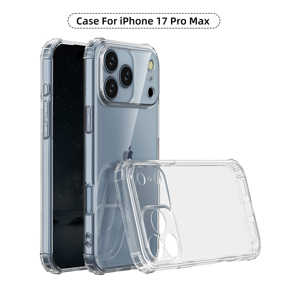 Custodia morbida cristallina per iPhone 17 Pro Max Custodia antiurto trasparente in TPU per iPhone 17 Air Shell Paraurti
