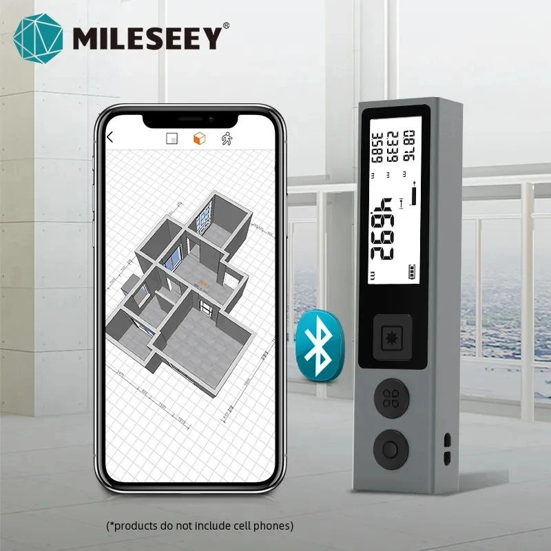 MILESEEY เลเซอร์ Trena 30M 40M เลเซอร์บลูทูธ Trenaa Meter Reader เทปวัดเครื่องมือ