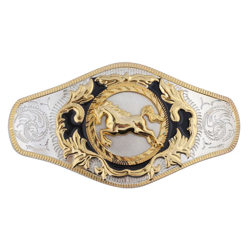 Super Grote Heren Riem Gesp Hoofd Gouden Paard Koe Tailleband Diy