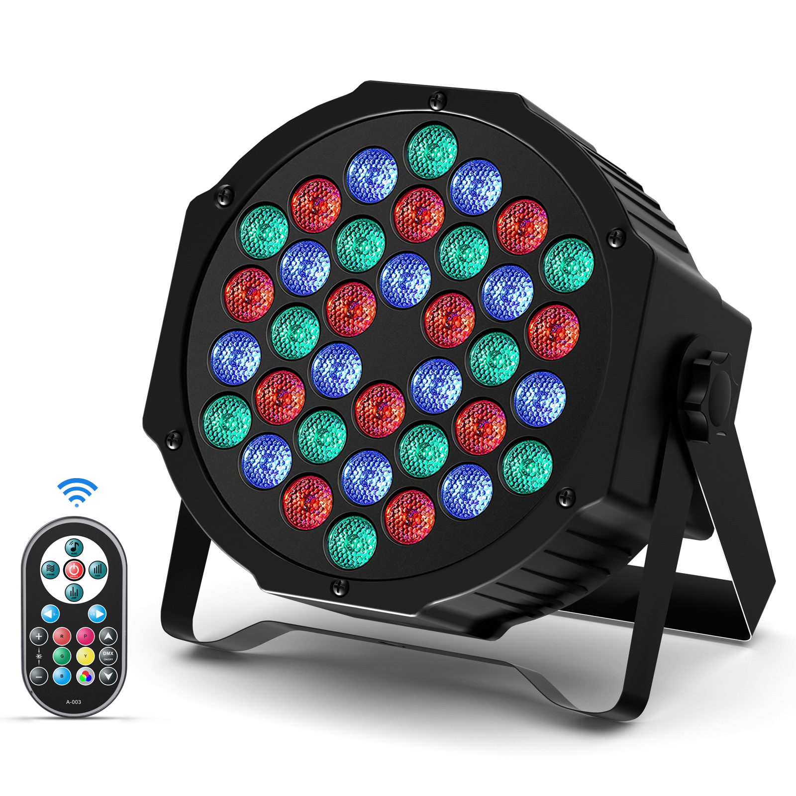 U'King 4 шт./8 шт. 36LED Par Lights RGB светодиодный DJ Stage светильник с дистанционным управлением DMX512, звуковая активация для детской сцены