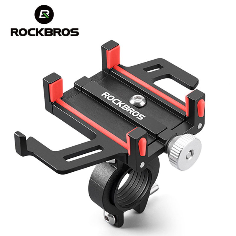 ROCKBROS Telefon Halter Motorrad Elektrische Fahrrad Smartphone CNC Aluminium Legierung Halterung Fünf Krallen Mechanische Fahrrad Telefon Halter