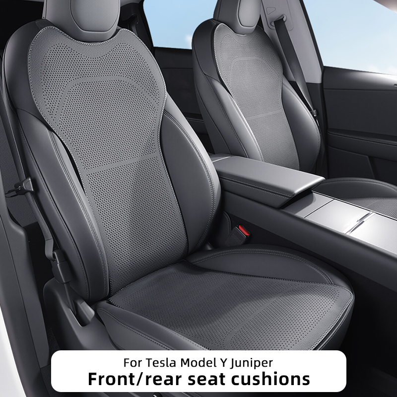 Zitkussens voor en achter, zitbeschermers, auto beschermingsmat, interieur accessoires voor Tesla Model Y Juniper/Model 3 Highland