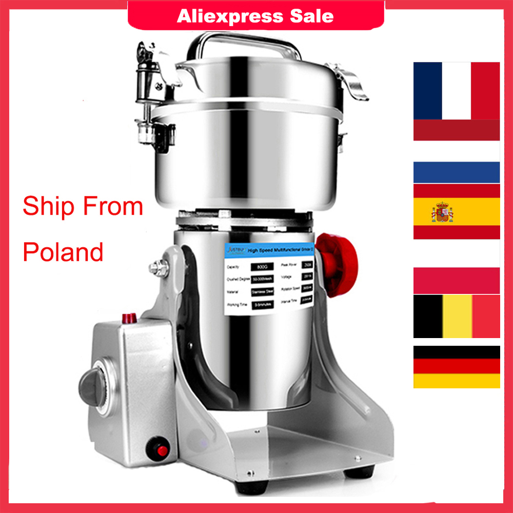 EU 800G 3000W Kräutermühle Kaffeemaschine Getreide Gewürze Mühle Medizin Weizenmischer Trockenfuttermühle