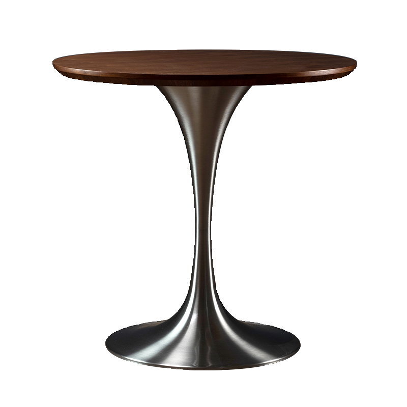 Round  Household Tulip Dining  Stainless Steel Commercial Cafe Dining  Balcony Negotiation Small Round  table