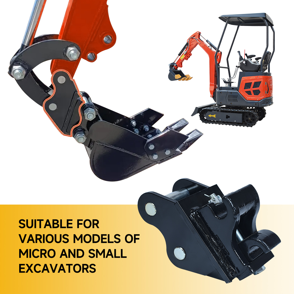 Mini Excavator Quick Hitch Quick Coupler Quick Connect Quick Release Quick Change For 1-2Ton Excavator Small Bagger Accessories