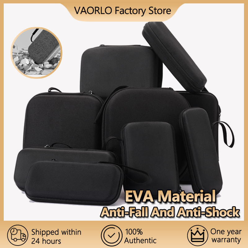 Tas penyimpanan portabel berbentuk oval persegi panjang, tas ritsleting mini, gadget teknologi untuk earphone, kabel data, pengisi daya, kotak disk USB, hard drive komputer, perkakas listrik