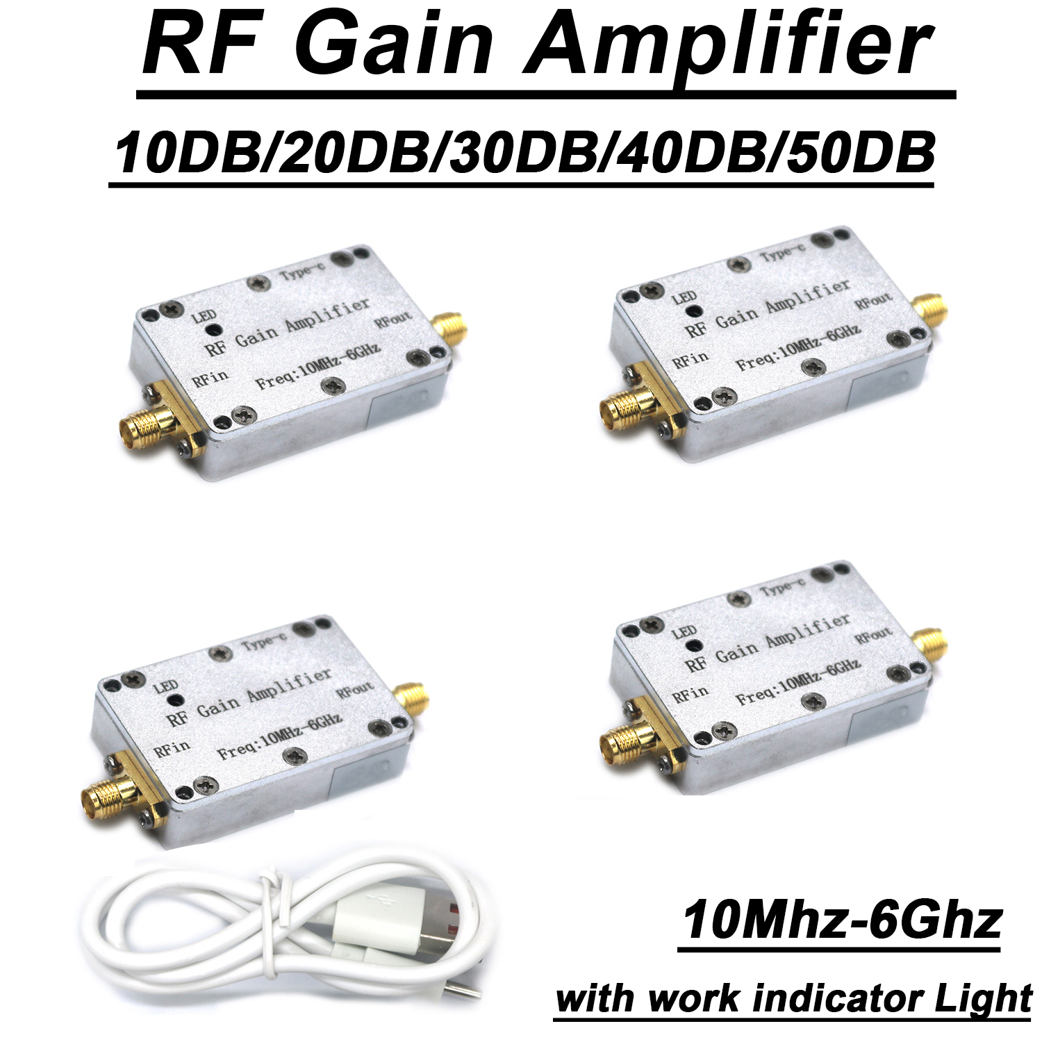 Усилитель высокой плотности LNA 10 МГц-6 ГГц 20 дБ 30 дБ 40 дБ 50 дБ RF Power AMP Drive Signal Radio FM Коротковолновая GNSS LORA Рация