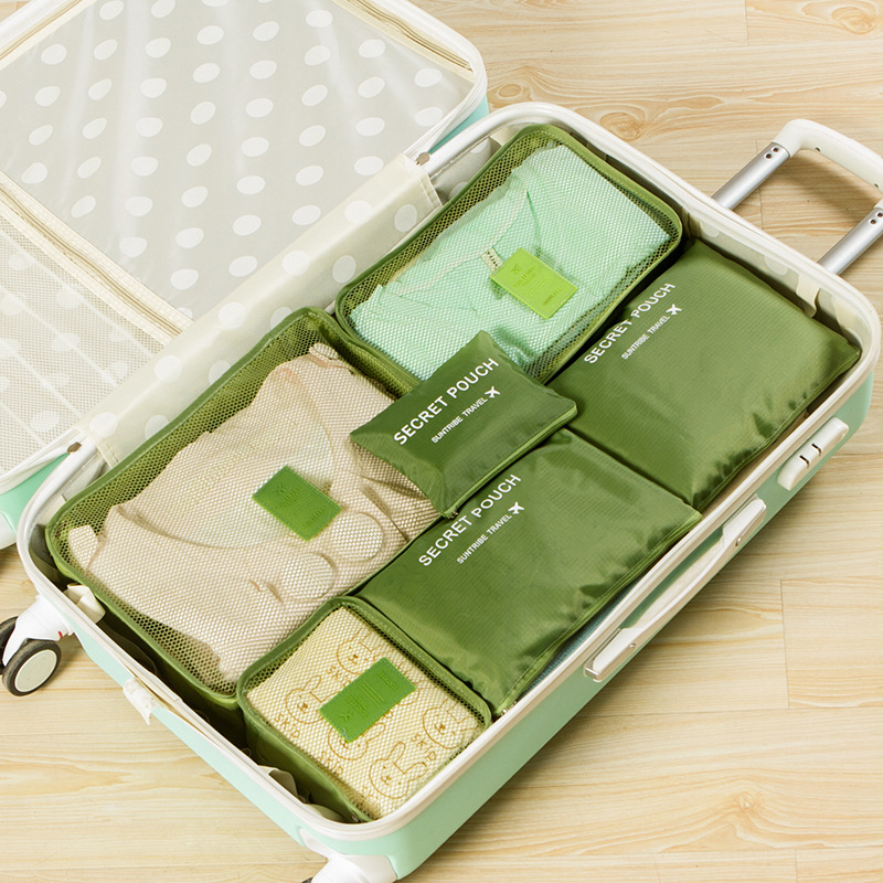 6pcs Set Travel Suitcase Organizer Bags Luggage Packing Cubes For Travel Organizer Storage Shoe Clothes Luggage Organizer Bags