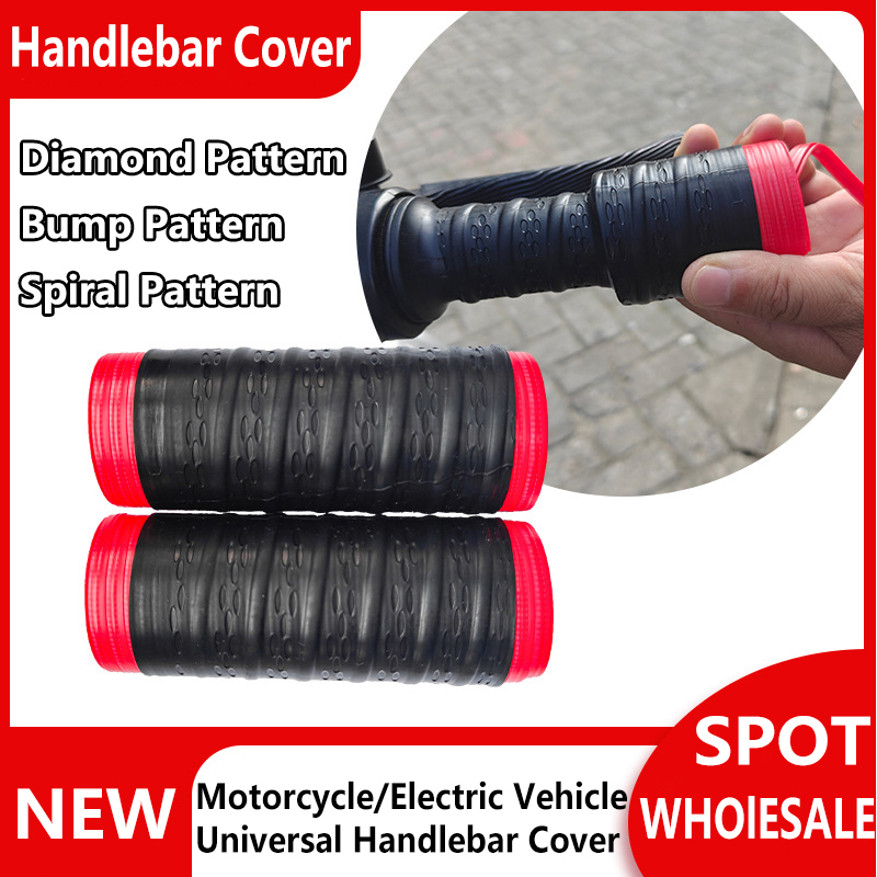 Funda de silicona para manillar de motocicleta, antideslizante, resistente al desgaste y a los golpes, fácil de instalar, modificación de la funda del manillar