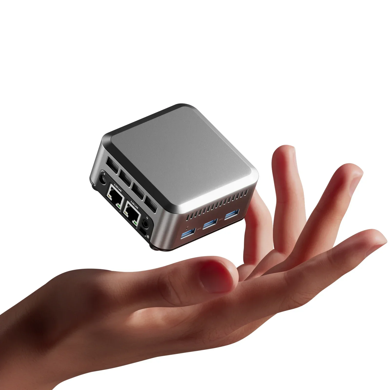 AOOSTAR N1 Pro 미니 PC Intel N150 LPDDR5 12GB NVMe SSD, 모든 기능을 갖춘 Tpye-C+HDMI+DP 3 화면 4K 60Hz 2.5G LAN*2.
