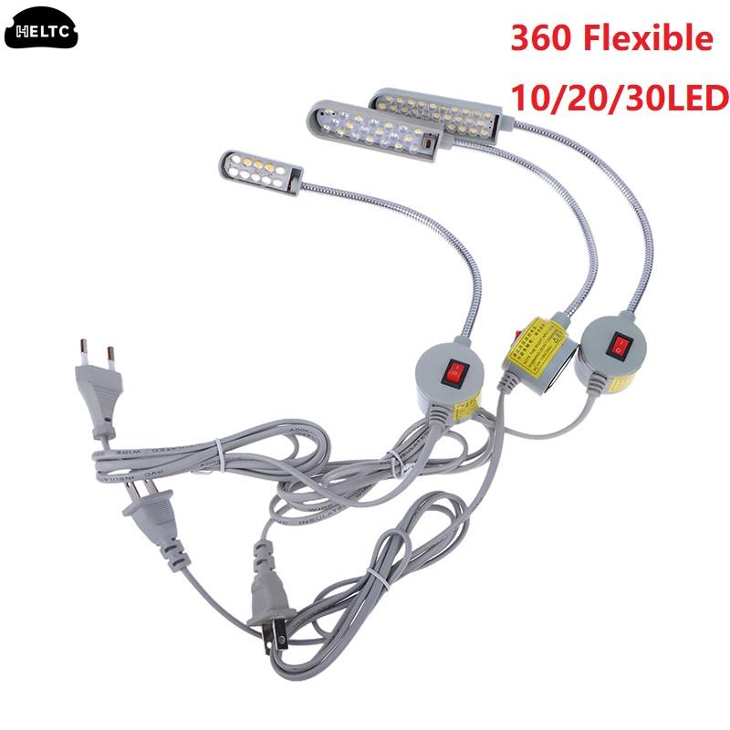 Lampe à Col de Cygne Flexible et Réglable pour Machine à Coudre, Lampes Industrielles avec Base Magnétique pour Établi, 10/20/30 LED, 360