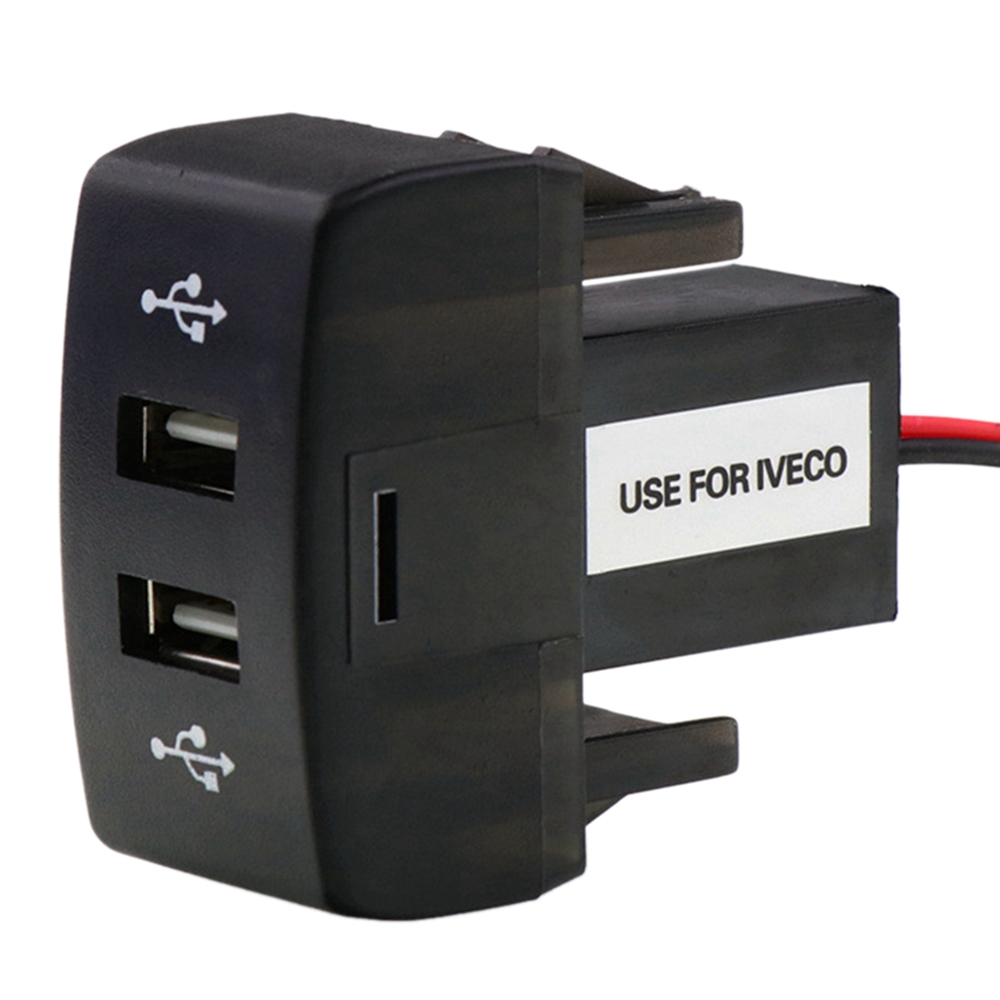 Cargador USB Dual para coche, toma de corriente USB de 5V, 2.1A, accesorios de coche para camión Iveco Stralis, alta vía, Eurocargo