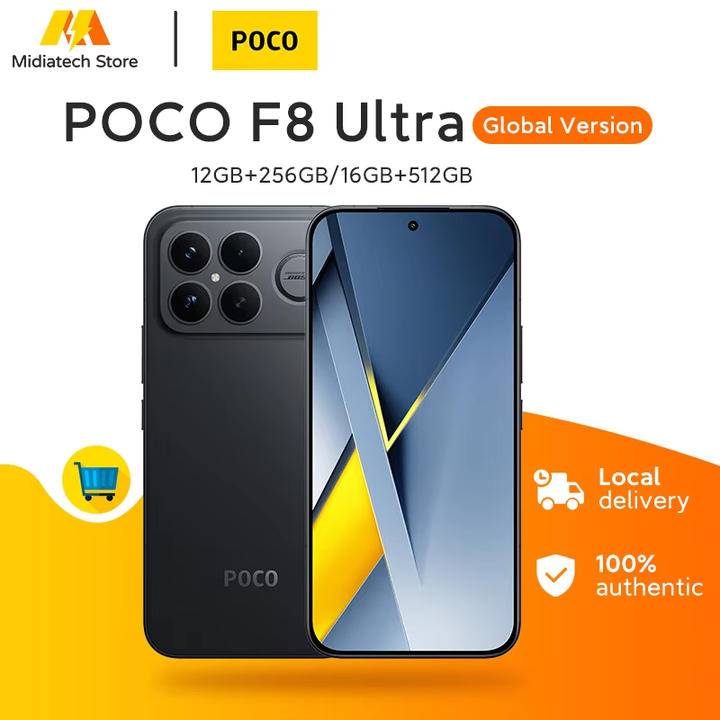 Versión global POCO F8 Ultra Snapdragon 8 Elite Gen 5 Smartphone Pantalla AMOLED de 6,9" y 120 Hz Batería de 6500 mAh y 100 W Teléfono POCO