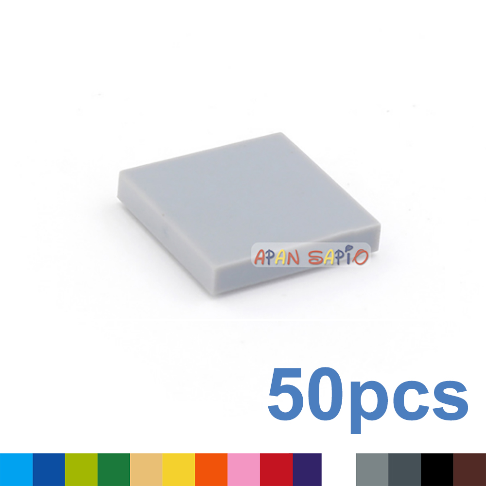 Lote de 50 Piezas de Bloques de Construcción DIY, Ladrillos de 2x2, Juguetes Educativos de Ensamblaje para Niños, Tamaño Compatible con la Marca