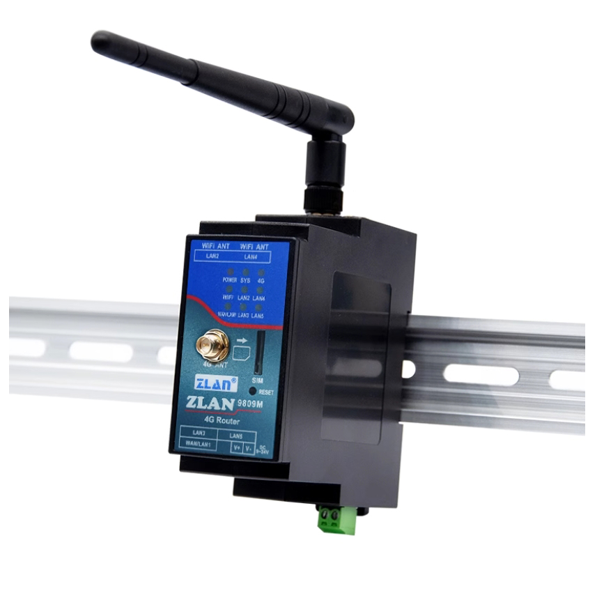 ZLAN9809M Módem industrial 4G LTE Router WIFI Carril Din