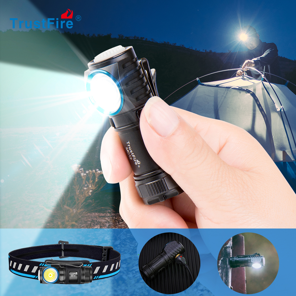 Olla Fire MC12 EDC lampe de sauna LED injuste 1000Lumens lampe frontale aste magnétique bouteilles de XP-L torche de camping lampe de poche