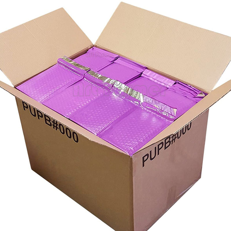 Sobres de burbujas para bolsas de envío, sobres acolchados para embalaje, sello de correo, relleno de regalo, morado y rosa, verde, 100 Uds.