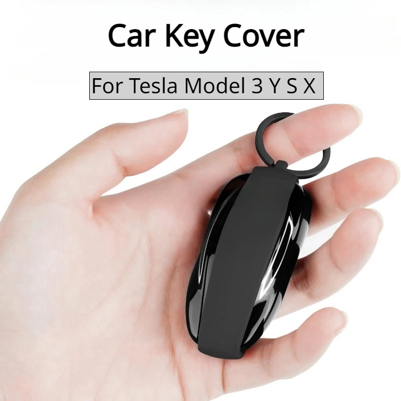 Автомобильный брелок для ключей, силиконовый чехол для Tesla Model 3 Y S X Bikini с металлическим держателем для ключей, мягкий чехол с защитой от царапин, аксессуары