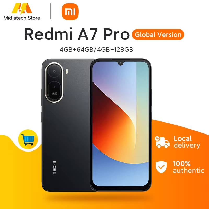 Versão Global do Smartphone Xiaomi Redmi A7 Pro com Bateria de 6000mAh, Xiaomi HyperOS, Tela de 6.9" 120Hz, Câmera de 13MP