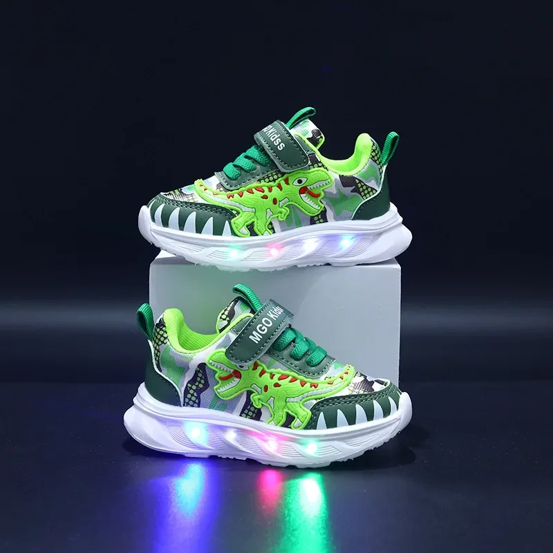 2025 New  Boys Led Lighted Shoes Fashion Children's Casual Sneakers Kids Luminous Shoes Sport Shoes Lighted Shoes