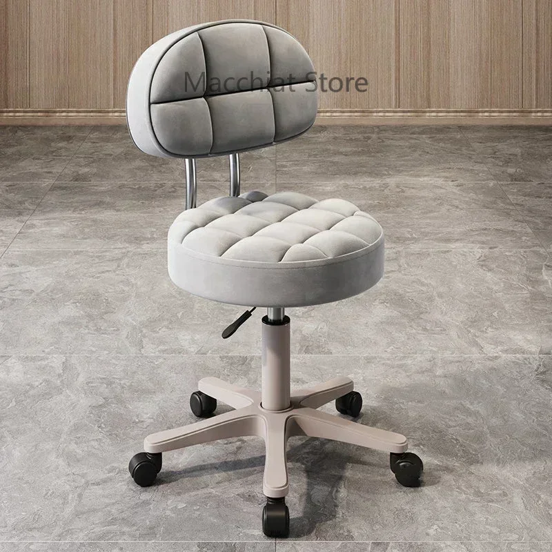 Eenvoudige schoonheidssalon kappersstoelen Speciale draaibare winkel Ronde kruk Modern meubilair Thuismake-up