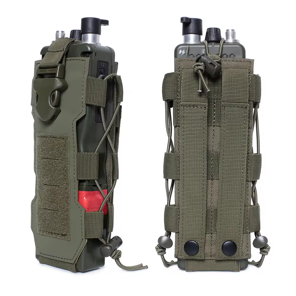 DIZETION Outdoor Sport Molle Waterfles Zakje Radio Kantine Cover Holster Heuptasje Jacht Wandelen Reizen Waterkoker Houder Zakken