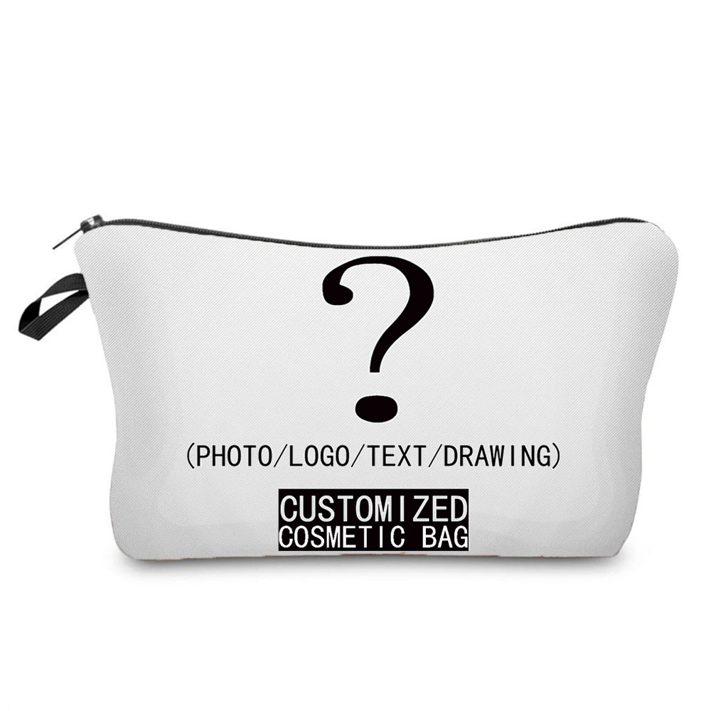 Persönliche Kunden DIY Logo Make-Up Tasche Tasche Reise Im Freien Mädchen Frauen Kosmetische Bag Pflege Organizer Dame Lagerung Bilden Fall