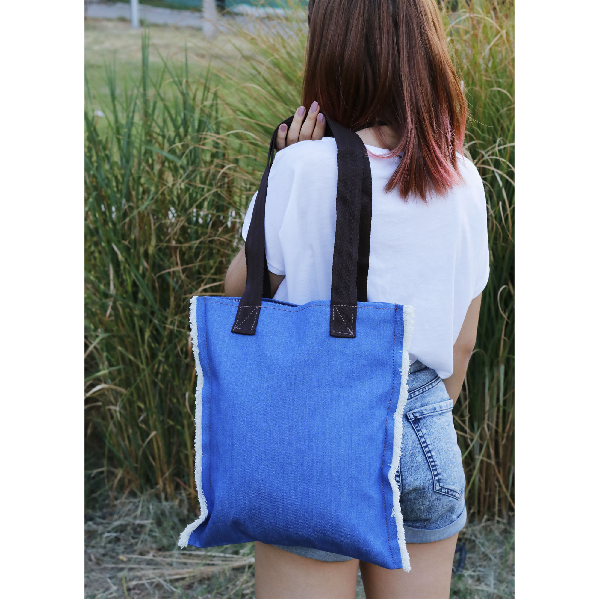 Phụ Nữ Đeo Vai Thiết Kế Tua Rua Denim Vai Vintage Retro Túi Tote Nữ 2021 Thời Trang Da Mềm Nữ