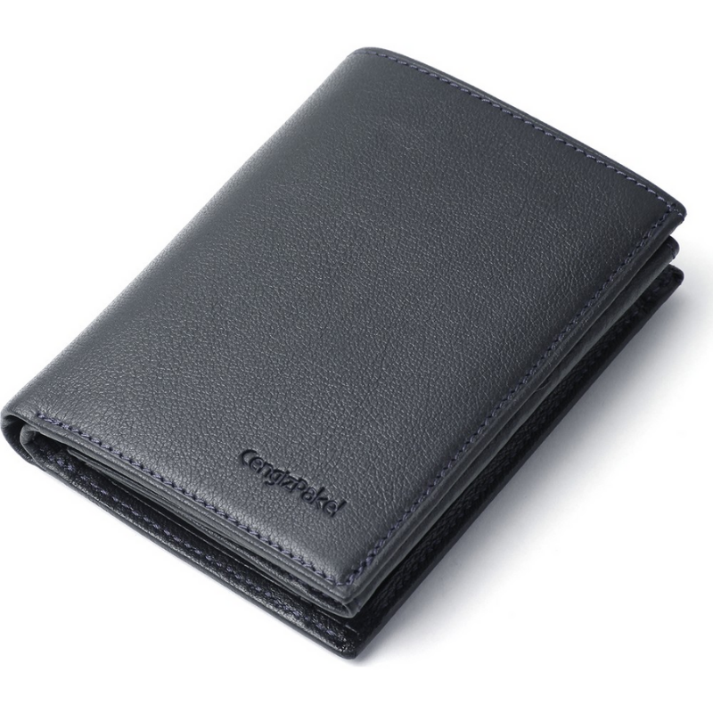 Dompet Pria Biru Tua Kulit Asli Dompet Kasual Dompet Pria Dompet Tempat Kartu Dompet Tas Tangan Dompet Pria Sampul Paspor