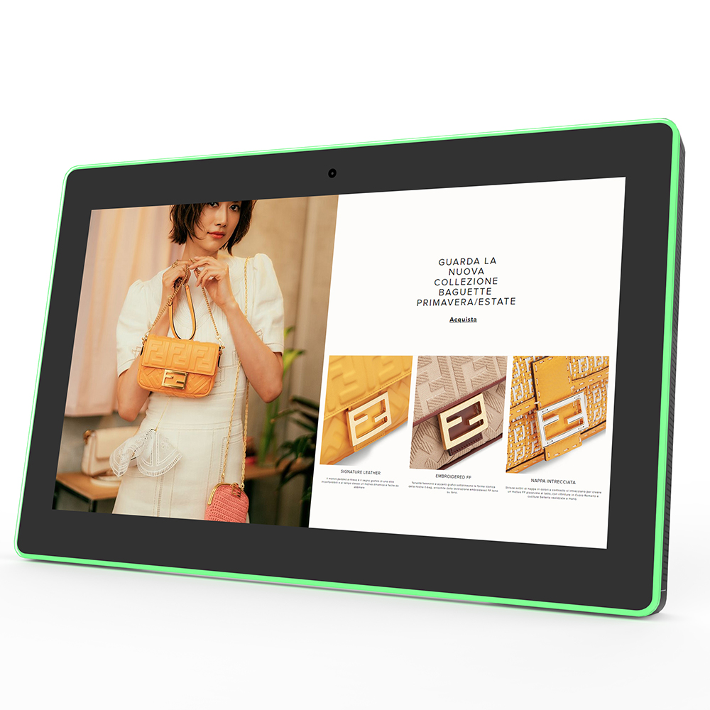 15.6 Inch Wandmontage Android Poe Tablet Pc Met Led Indicator Hexa Core, 2Gb DDR3, 16Gb Flash, Bt, Wifi, Bt, Beugel Meegeleverd