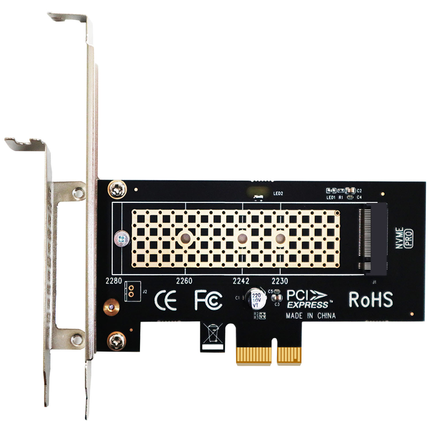 Adaptador M.2 PCIe X1 con tornillo M.2 para SSD M.2 PCIe 4.0/3.0, instalación en carriles X1/X4/X8/X16, pero solo ancho de banda X1