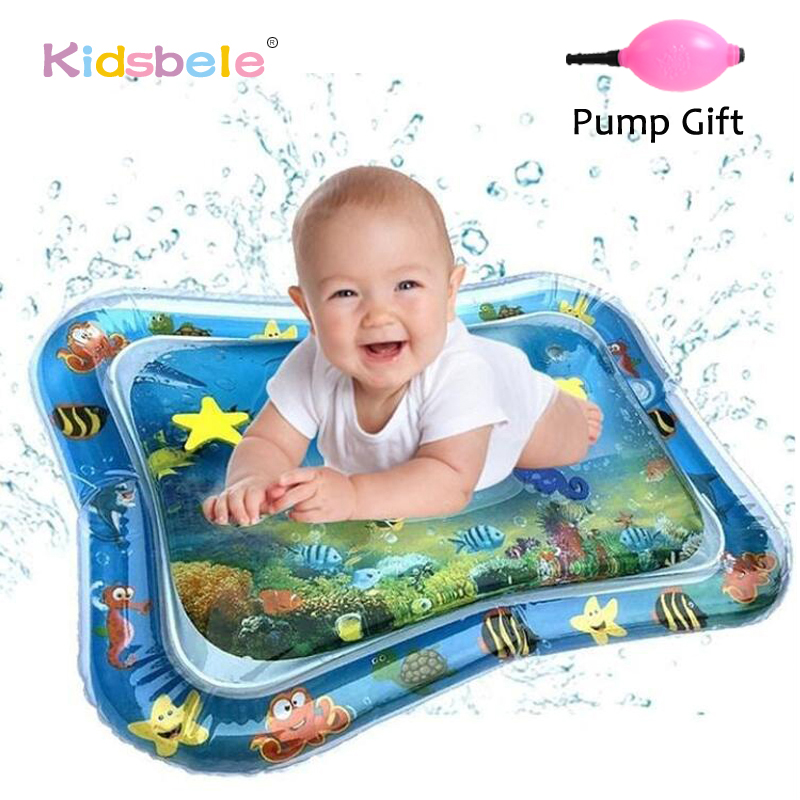 Детский водный игровой коврик, игрушки для живота, игровой коврик из ПВХ для малышей, забавный надувной коврик для малышей, игрушки для младенцев, ковер с морской волной