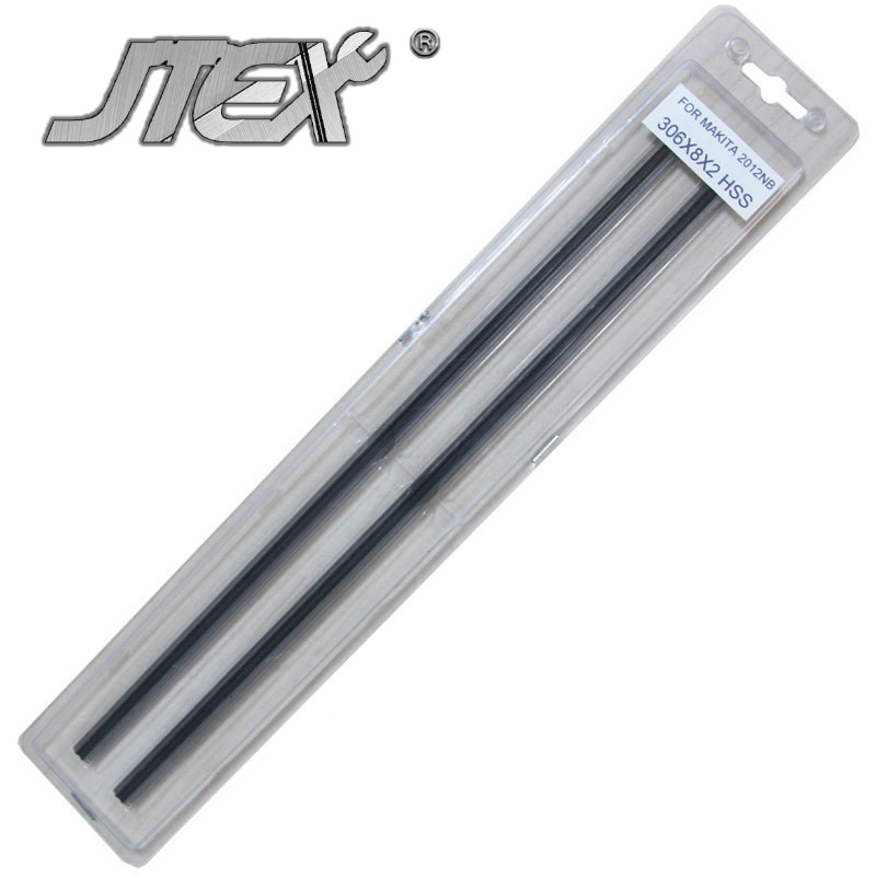JTEX 306mm HSS noże strugarskie 306x8x2mm dla Makita 2012NB, 2012 strugarka narzędzie do drewna 2 sztuk