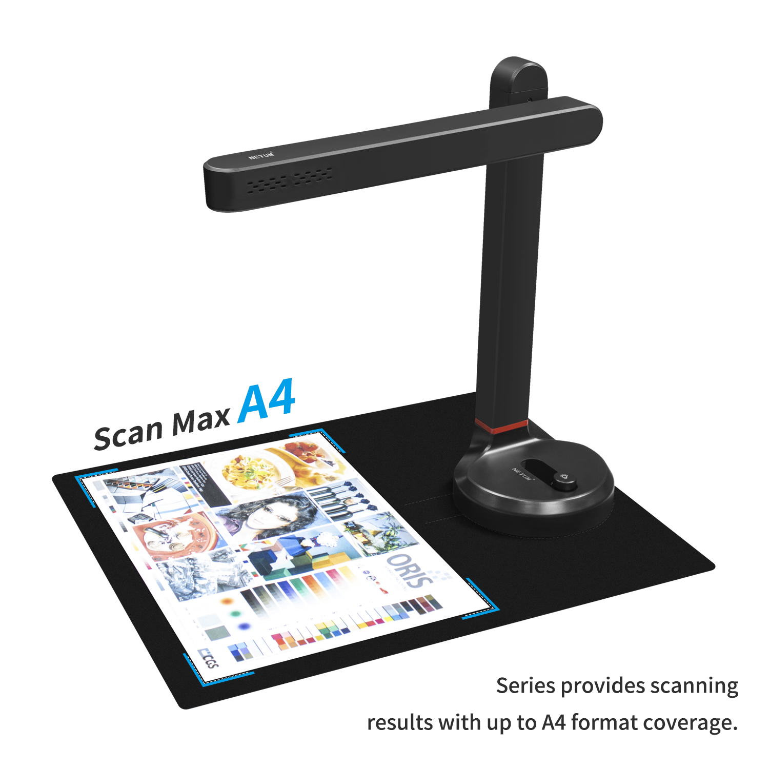 NETUM-Scanner de livres avec mise au point automatique, lampe de table LED intelligente OCR, bureau et maison, Max A4, A3, T101