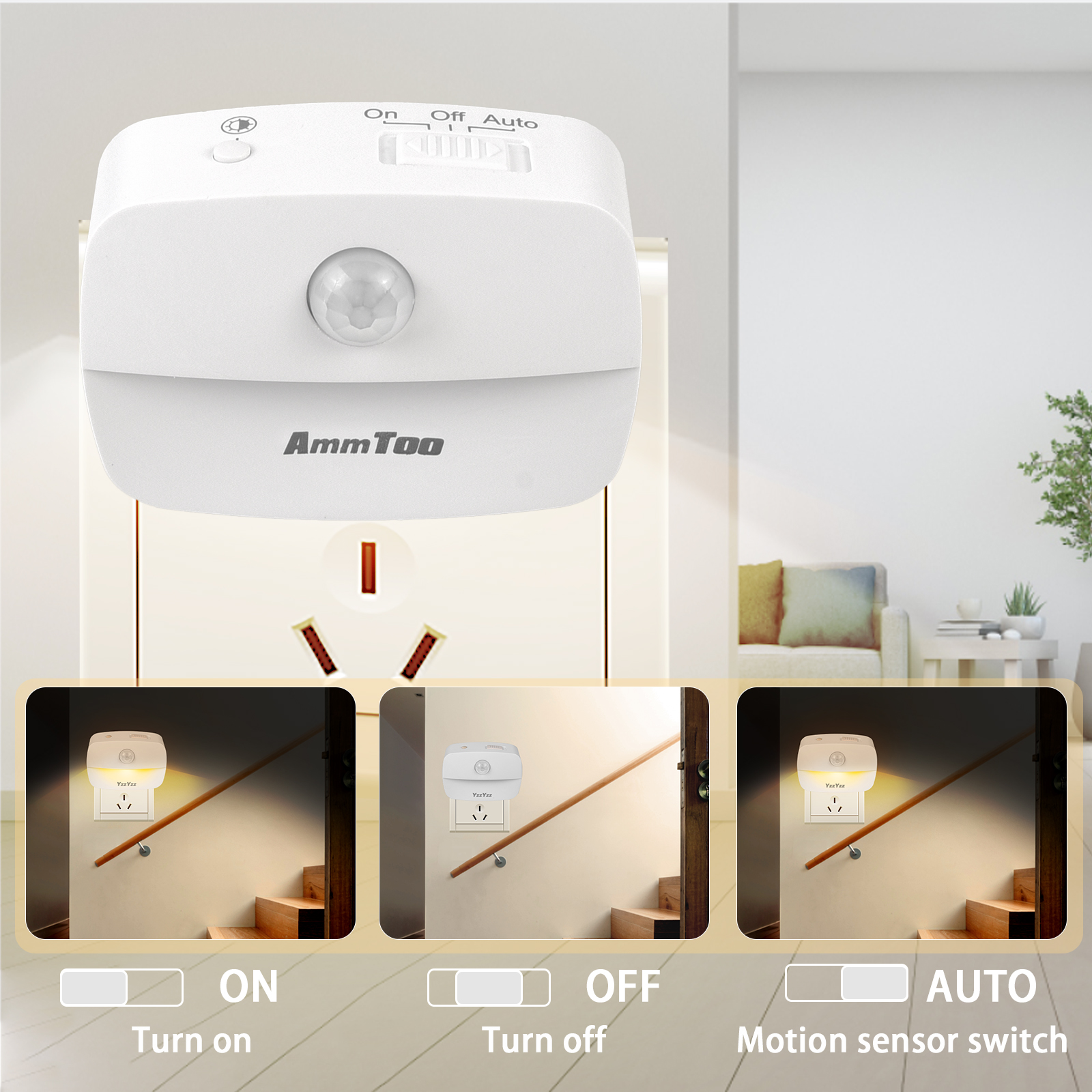 Us Europese Plug Led Nachtlampje Pir Bewegingssensor Slimme Lamp 110V 220V Aaa Batterij Voor Slaapkamer Badkamer Gangkast