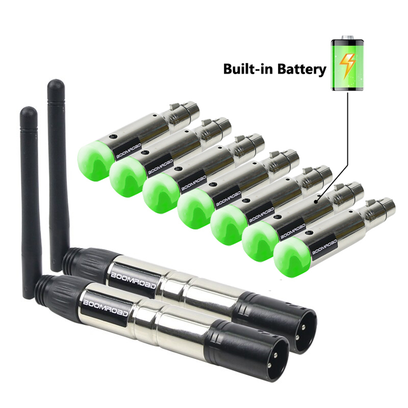 Dmx 512 contrôleur batterie Rechargeable récepteur sans fil 2.4G Ism Dmx512 émetteur récepteur sans fil pour effet de lumière de scène