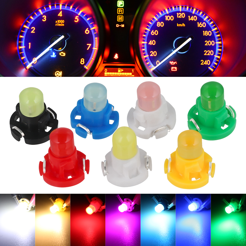 10Pcs T3 T4.2 Led Super Heldere T4.7 Tled Auto Board Instrument Panel Lamp Auto Dashboard Warming Indicator Wedge Light