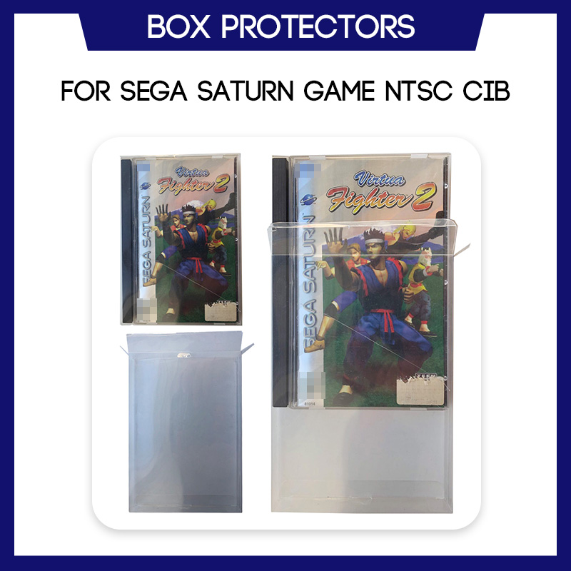Boîte de protection pour Sega Saturn Game US NTSC CIB, boîtier en plastique transparent de rechange sur mesure