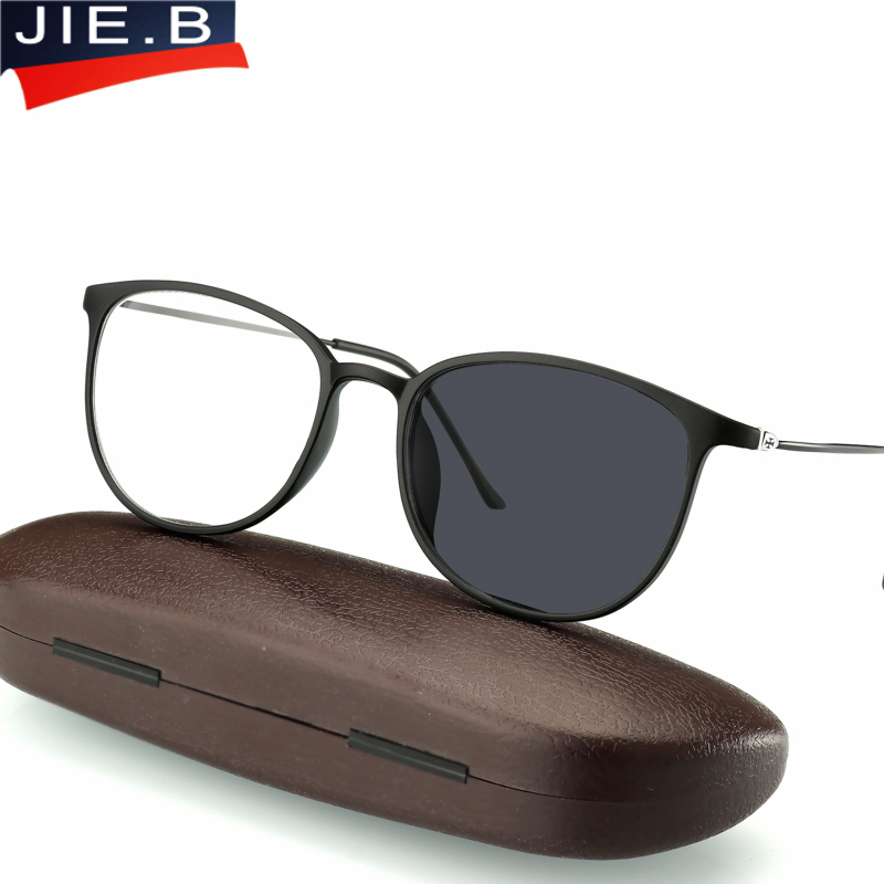 Anti-UV-reflektierende Übergang Sonne Photochrome Lesebrille Frauen Ultra Licht TR90 Rahmen Presbyopie Brillen für Männer