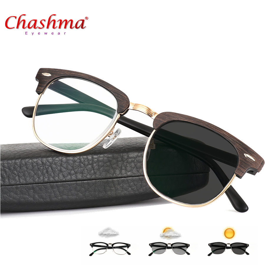 Desain Photochromic kacamata baca pria presbiopia kacamata perubahan warna dengan diopters 1.0 1.25 1.50 1.75 2.0 2.50