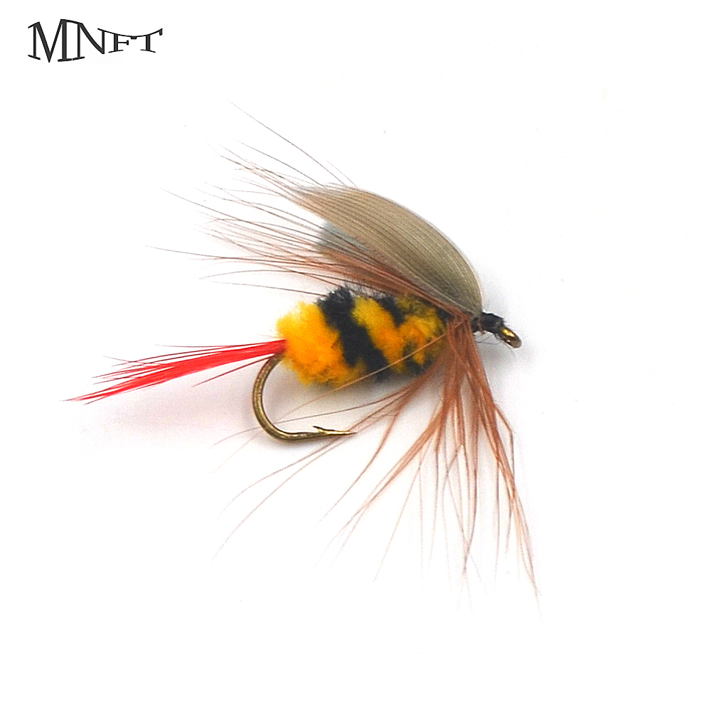 MNFT-señuelo de pesca con mosca de abejorro, cebo Artificial para trucha, lubina, 10 piezas o 6 piezas, 10 # Mayfly, tres opciones de embalaje