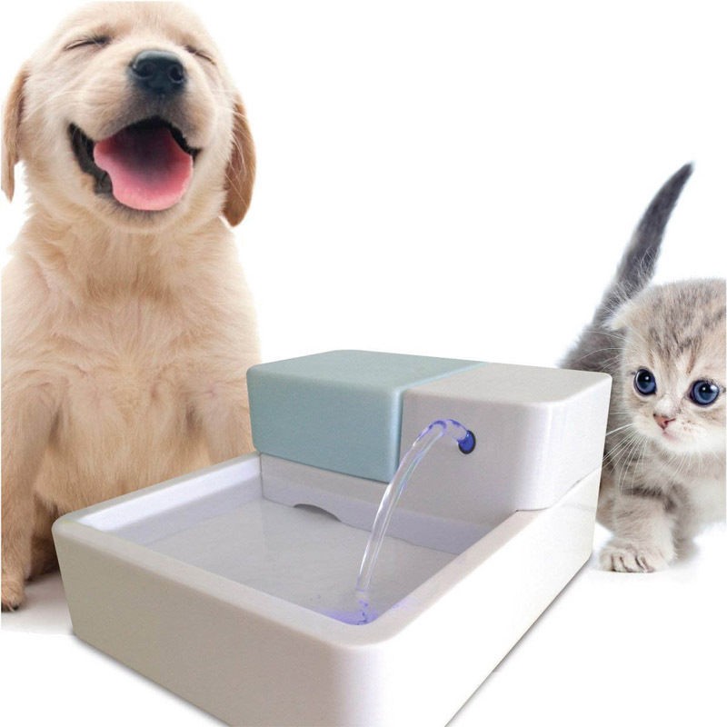 Fuente de agua automática para gatos, perros y gatitos, cuenco con filtro Led de 1,8 l, para mascotas, envío directo