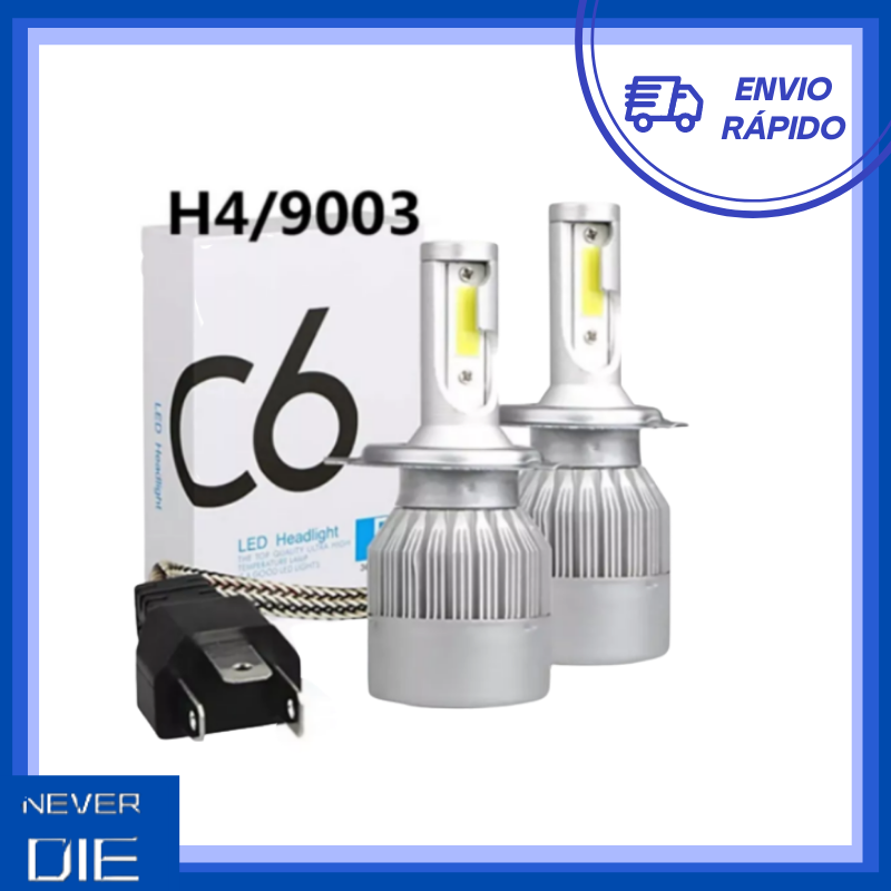 NEVERDIE STORE-(Spedizione gratuita) Par Lampade H4/H7H11/H1/HB3/9005Super Led Top 6000K 7200 lumen C6 PROMOZIONE DISPONIBILE IN BRA