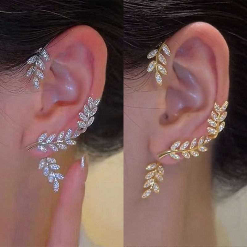ประณีตประกายZirconใบหูข้อมือต่างหูผู้หญิงSilverสีCubic Zirconiaต่างหูเครื่องประดับ