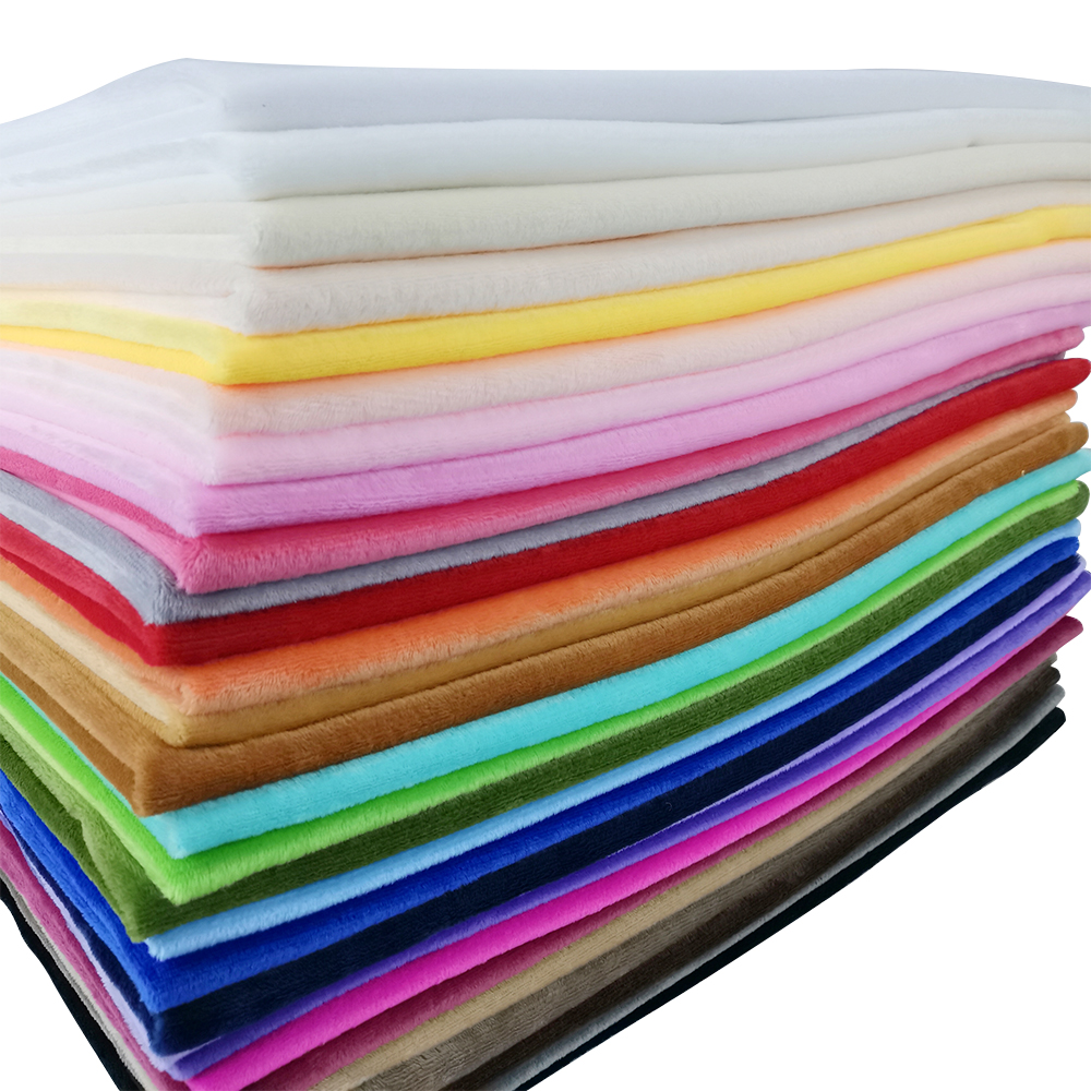 Tecido CHEONET - Tecido de Pelúcia Curta Super Macio, Fleece Polar para Costura de Bonecas, Tecido Têxtil Artesanal DIY para Brinquedos, Flanela