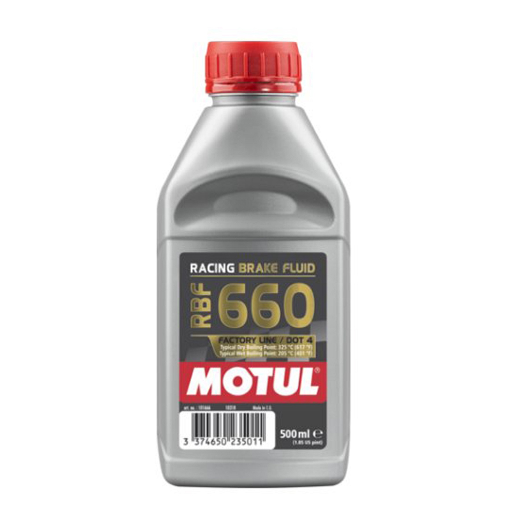 Motul 101666 - Motocyklowa płyn hamulcowy Dot4 0,5 L Rbf 660 Factory Line Synthetic Racing Motorcycle Car