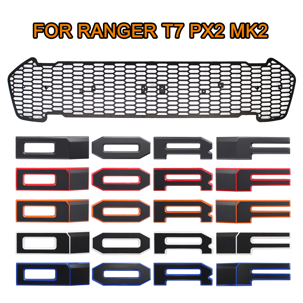 4 litery dla zmodyfikowanej kratki z siatki RANGER 2015-2018 T7 PX2 MK2 XL XL+ XLS XLT Limited WILDTRAK