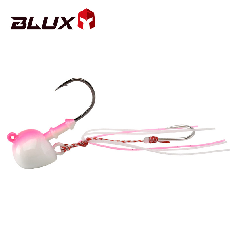 BLUX 20g 30g CONTROL PROFONDO abajo Tenya Jig Kabura señuelo de pesca de agua salada Jighead Madai cebo de navegación de mar camarones falda de goma