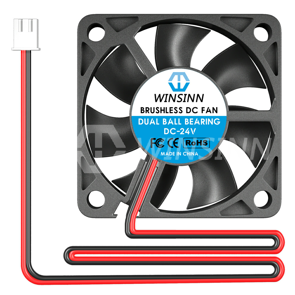 WINSINN 5010 50mm ventilador DC 5V 12V 24V hidráulico/doble rodamiento de bolas refrigeración sin escobillas 50x10mm 2PIN